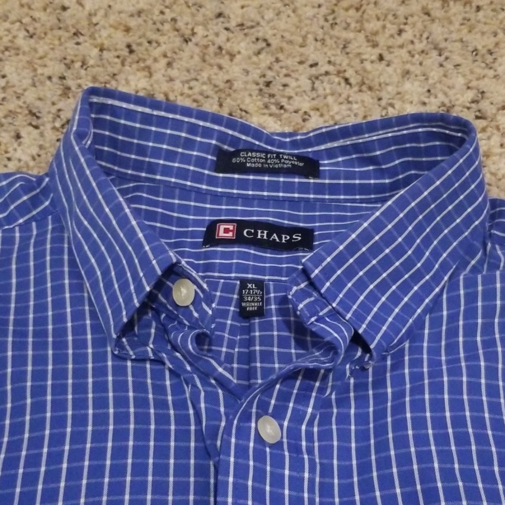 Good Condition Chaps Button Down Collared Shirt - image 2